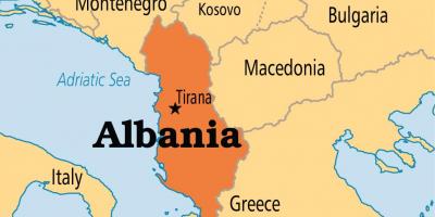 Albánie, země, mapa