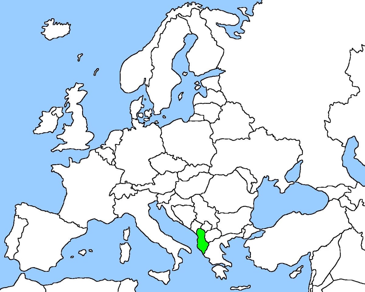 mapa Albánie mapa umístění