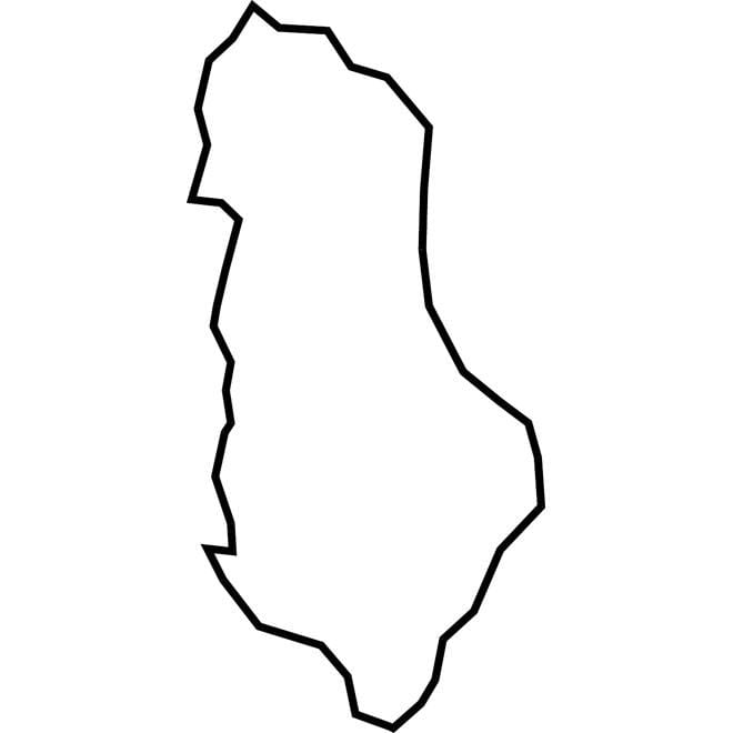 mapa Albánie mapa vektor