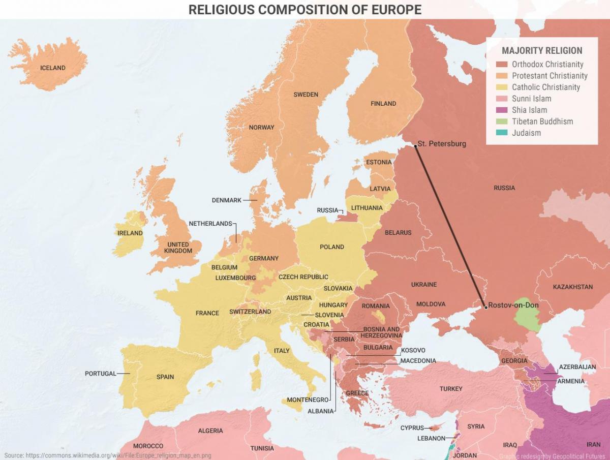mapa Albánie náboženství