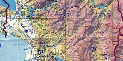Mapa Albánie geografie