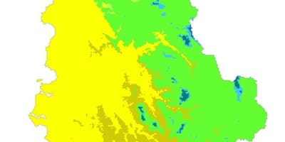 Mapa Albánie klimatu