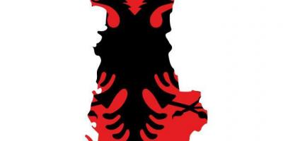 Mapa vlajka Albánie