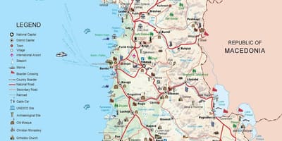 Dhermi mapa Albánie