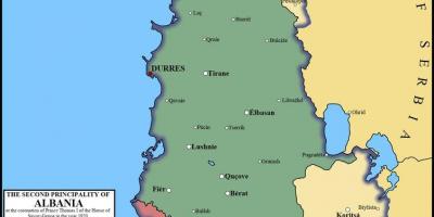 Mapa Albánie durres