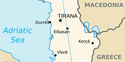 Mapa saranda, Albánie